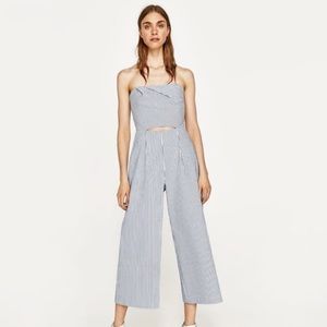ZARA Sear sucker jumpsuit